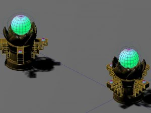 ghost town - small light pillars 3D Model