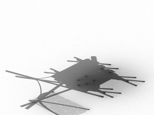 river side - fishing device 01 3D Model