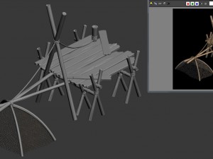 river side - fishing device 01 3D Model