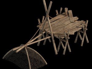 river side - fishing device 01 3D Model