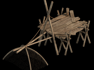 river side - fishing device 01 3D Model