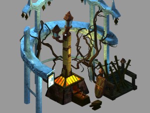 dark forest - blacksmith shop 01 Model 3D