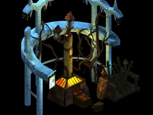 dark forest - blacksmith shop 01 Model 3D