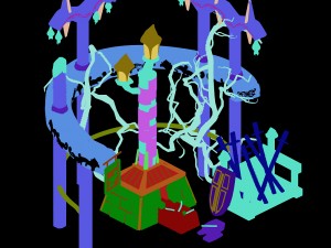 dark forest - blacksmith shop 01 Model 3D