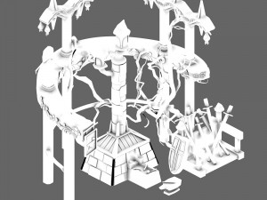 dark forest - blacksmith shop 01 Model 3D