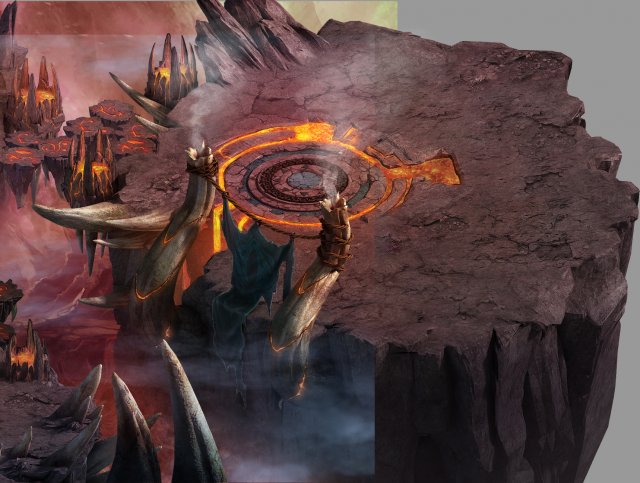 flaming cave - mountain right 3D मॉडल .c4d .max .obj .3ds .fbx .stl .blend 