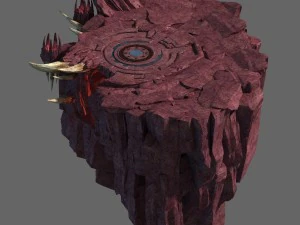 flaming cave - mountain right 3D Model