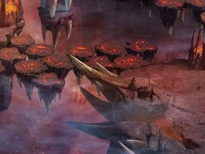 палаюча печера - п'ять зубів 3D Модель