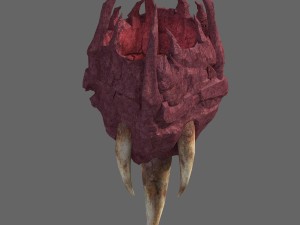 flaming cave - ivory table 3D Модель