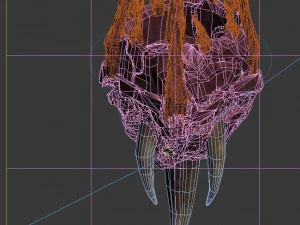 flaming cave - ivory table 3D Model