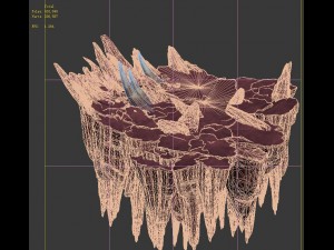 flaming cave - upper and middle mountain Modelo 3D