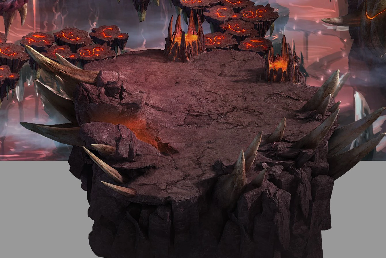 flaming cave - middle and lower surface 3D Model .c4d .max .obj .3ds .fbx .stl .blend 