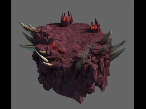 flaming cave - middle and lower surface 3D Model