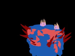 flaming cave - middle and lower surface 3D Model
