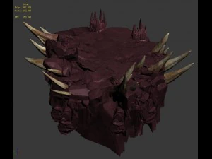 flaming cave - middle and lower surface 3D Model