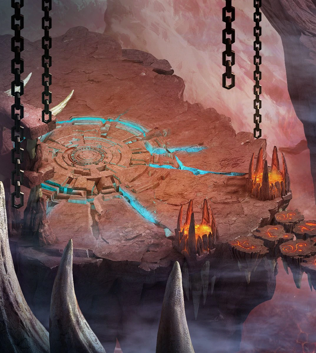 flaming cave - left mountain 3D Model .c4d .max .obj .3ds .fbx .stl .blend 