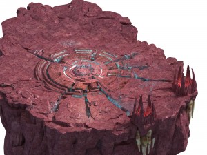 flaming cave - left mountain Modelo 3D