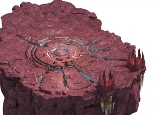 flaming cave - left mountain 3D Model
