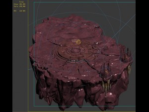 flaming cave - left mountain Modelo 3D