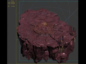 flaming cave - left mountain 3D Model