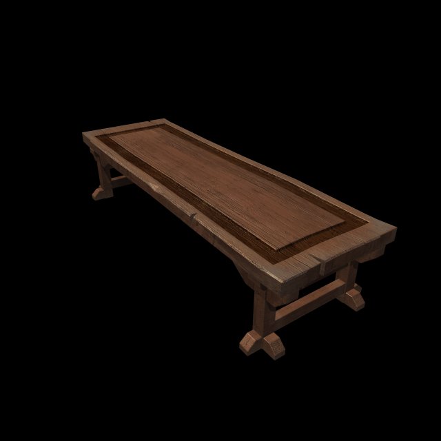 furniture - desk 3D Model .c4d .max .obj .3ds .fbx .stl .blend 