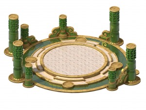 building platform - round city center decoration 3D मॉडल