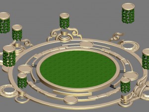 building platform - round city center decoration 3D मॉडल