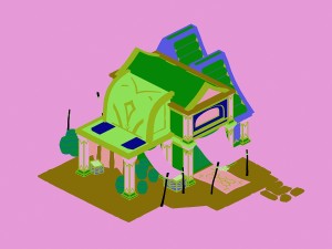 dragon lair - house 02 Modelo 3D