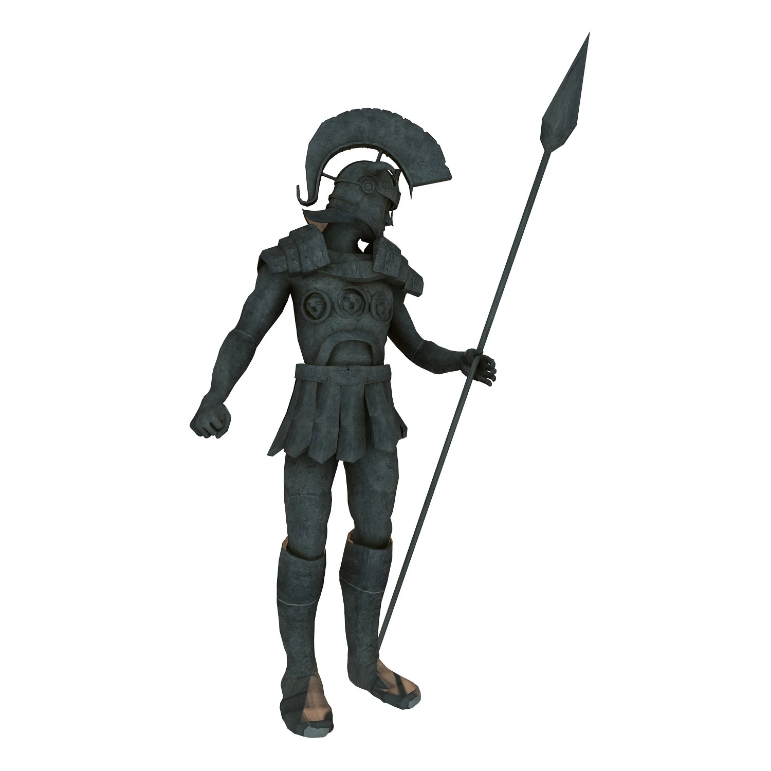 roman hero - statue of soldier 3D Model .c4d .max .obj .3ds .fbx .stl .blend 