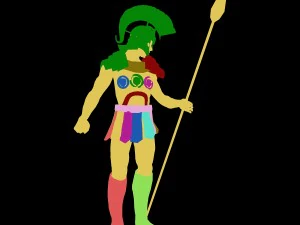 roman hero - statue of soldier 3D Model