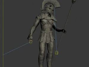 roman hero - statue of soldier 3D Model