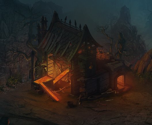 nibelungen - blacksmith shop Modello 3D .c4d .max .obj .3ds .fbx .stl .blend