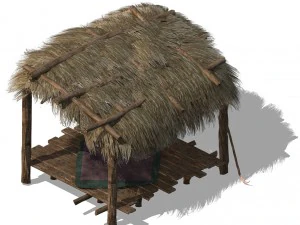 田舎の建物 - 小さなコテージ 03 3Dモデル