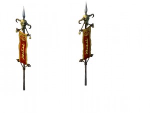 desert gobi - banner flag 01 3D Model