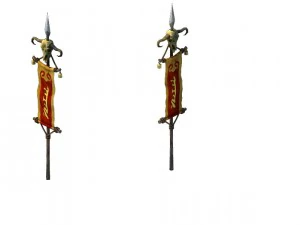 desert gobi - banner flag 01 3D Model