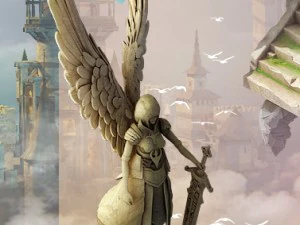o reino de deus - est&aacute;tua da menina Modelo 3D