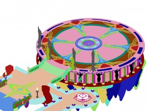 god of the country - round table 3D 모델