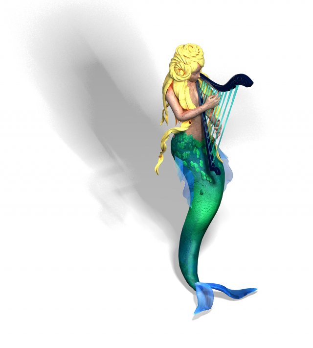 endless sea - mermaid 3D मॉडल .c4d .max .obj .3ds .fbx .stl .blend 