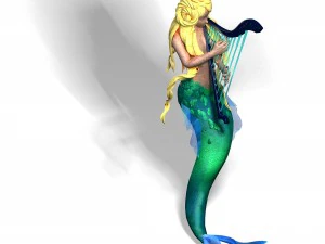 безкрайнє море - русалка 3D Модель