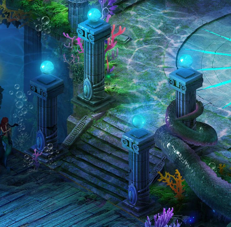 endless sea - pillars 3D Model .c4d .max .obj .3ds .fbx .stl .blend 