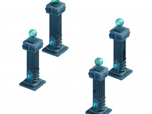 endless sea - pillars 3D 模型