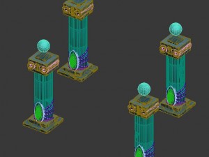 endless sea - pillars 3D 模型