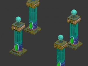 endless sea - pillars 3D Model