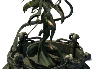 fairy town - young goddess curse 3D Model