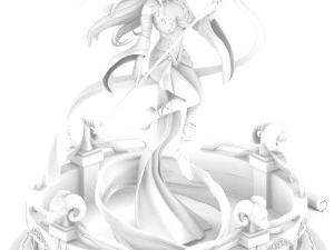 fairy town - young goddess curse 3D Model