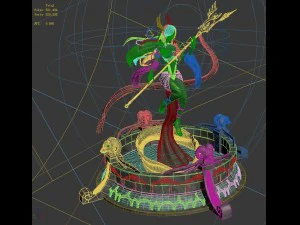 fairy town - young goddess curse 3D Model
