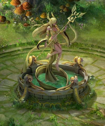 fairy town - pure goddess statue 3D मॉडल .c4d .max .obj .3ds .fbx .stl .blend 