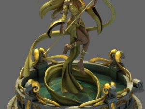 fairy town - pure goddess statue 3D मॉडल