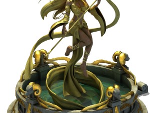 fairy town - pure goddess statue 3D मॉडल