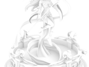 fairy town - pure goddess statue 3D मॉडल